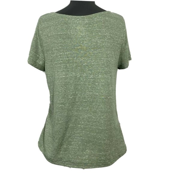 Mossimo Green Cross Front V Neck Top Size S - Picture 3 of 5